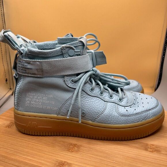 Nike SF AF1 Mid Air Force 1 (GS) Blue Sneakers AJ0424-401 Size 5Y Women 6.5 - Picture 3 of 9